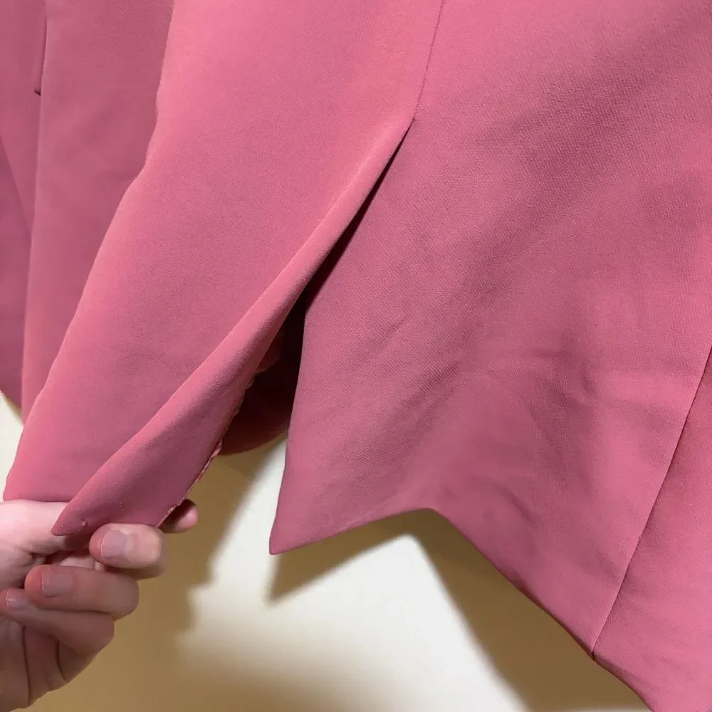 Veronica Beard Cutaway Dickey Jacket Mauve Pink